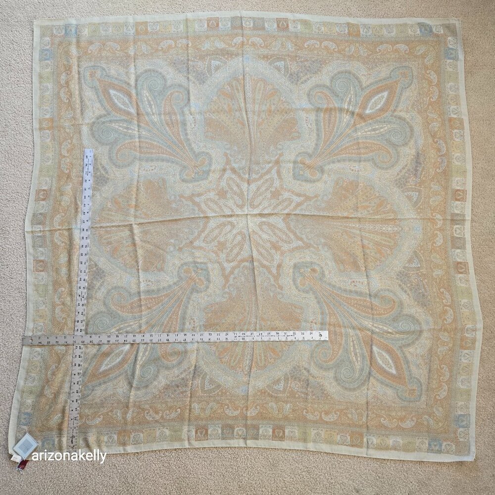 NWT Altea Wool Silk Square Scarf Lightweight